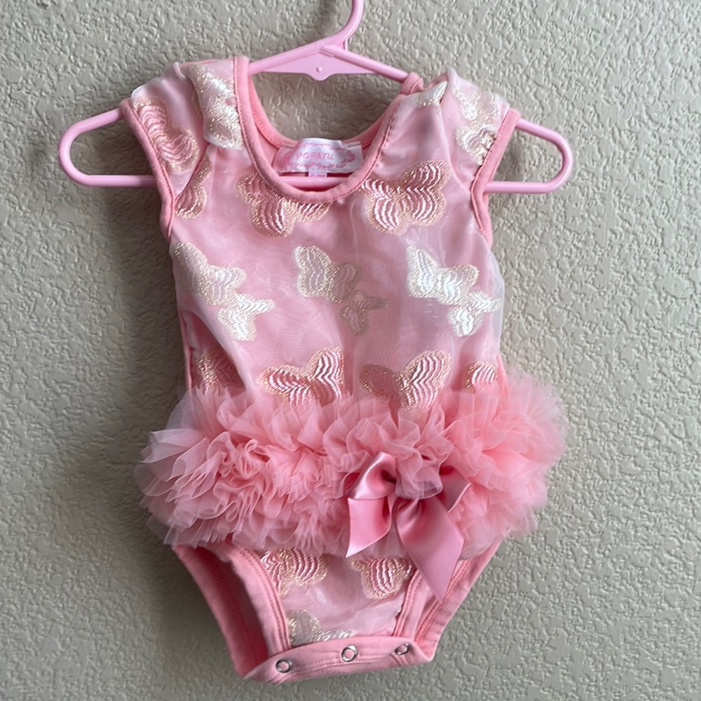 Popatu dress butterfly embellishment